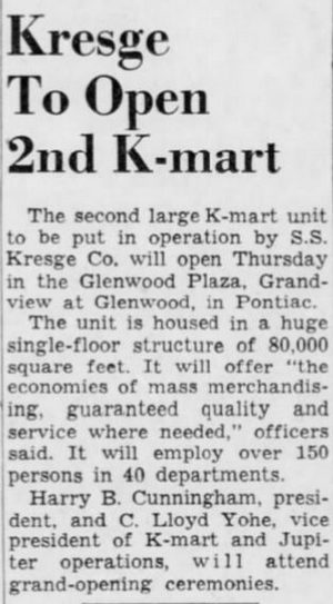 Glenwood Plaza - Mar 1962 Article On K-Mart